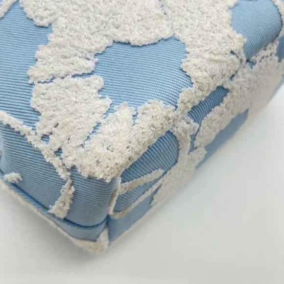 Prada Milano CELESTE BIAN SKY BLUE DRILL Blue & White Women's Bag crossbody bag - Picture 7 of 15